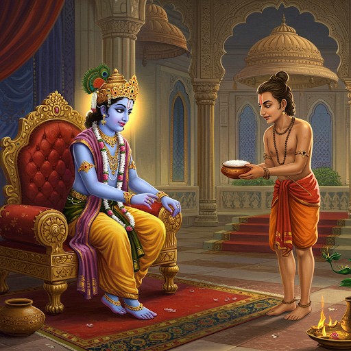 Krishna and Sudama Image